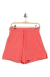 90 Degree By Reflex Loop Terry 6-inch Boyfriend Shorts In Pink