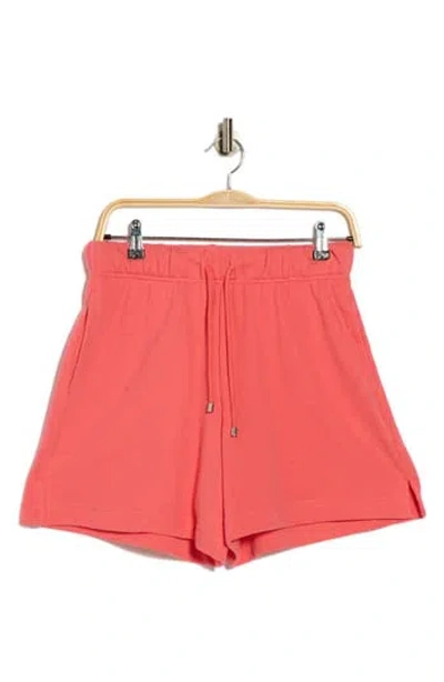 90 Degree By Reflex Loop Terry 6-inch Boyfriend Shorts In Pink