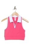 90 Degree By Reflex Lux Cute League Polo Crop Tank