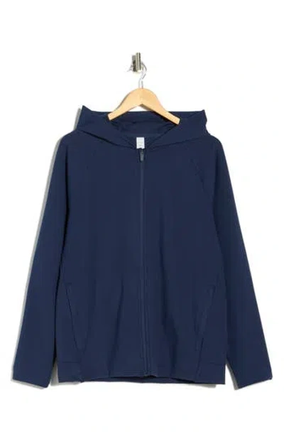 90 Degree By Reflex Lux Kinetic Hoodie In Blue