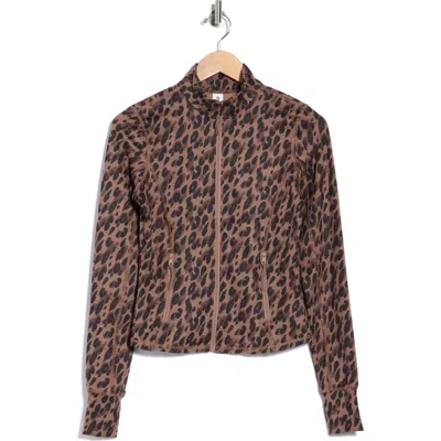 90 Degree By Reflex Lux Odessa Full Zip Performance Jacket In Brown