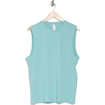 90 Degree By Reflex Marathon Crewneck Muscle Tank In Aquifer