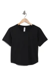 90 Degree By Reflex Mesh Cropped Boxy Top In Black