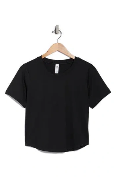 90 Degree By Reflex Mesh Cropped Boxy Top In Black