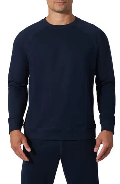 90 Degree By Reflex Mini Zurry Reunion Crewneck Sweatshirt In Blue