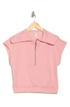 90 Degree By Reflex Monaco Scuba Half Zip Pullover In Blush