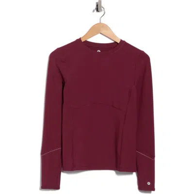 90 Degree By Reflex Nude Tech Prime Form Performance Top In Burgundy