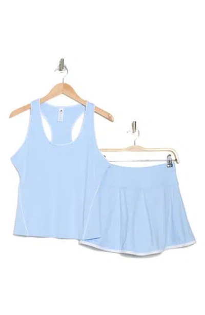 90 Degree By Reflex Nude Tech Volley Vibes Tank & Skort Set In Windsurfer