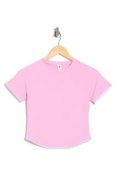 90 Degree By Reflex Nudetech Volley Club Crop T-shirt In Pink