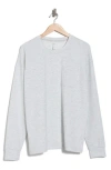 90 Degree By Reflex Oasis Scuba Knit Long Sleeve T-shirt In Gray