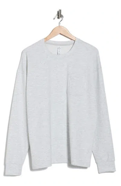 90 Degree By Reflex Oasis Scuba Knit Long Sleeve T-shirt In Gray