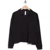 90 Degree By Reflex Off Court Oversize Scuba Polo Sweatshirt In Black