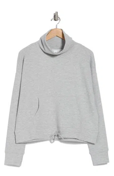 90 Degree By Reflex Ottoman Pullover Sweatshirt In Heather Grey