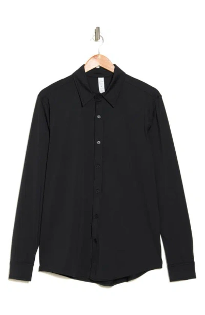 90 Degree By Reflex Phoenix Ultimate Performance Button-up Shirt In Black