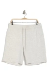 90 Degree By Reflex Pintuck French Terry 9" Shorts In Heather. Light Grey