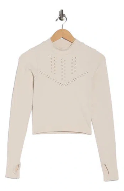 90 Degree By Reflex Porsha Seamless Long Sleeve Activewear Top In Neutral