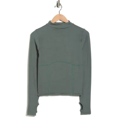 90 Degree By Reflex Priscilla Seamless Long Sleeve Activewear Top In Green
