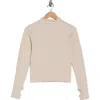 90 Degree By Reflex Priscilla Seamless Long Sleeve Activewear Top In Neutral
