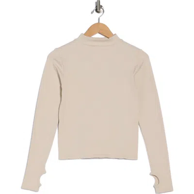 90 Degree By Reflex Priscilla Seamless Long Sleeve Activewear Top In Neutral