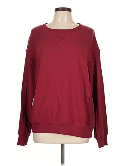 Pre-owned 90 Degree By Reflex Pullover Sweater In Burgundy