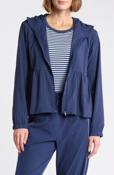 90 Degree By Reflex Radiant Sherry Peplum Jacket In Blue