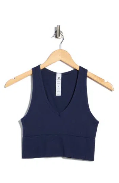 90 Degree By Reflex Rib Seamless Highline V-neck Tank In Blue