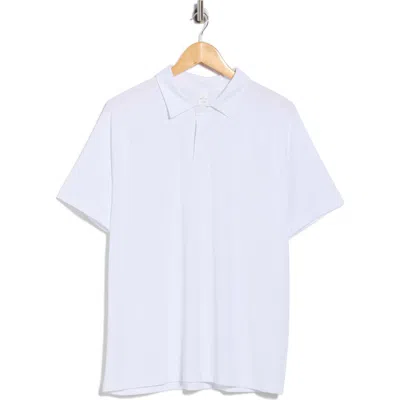 90 Degree By Reflex Ribbed Interlock Active Polo In White