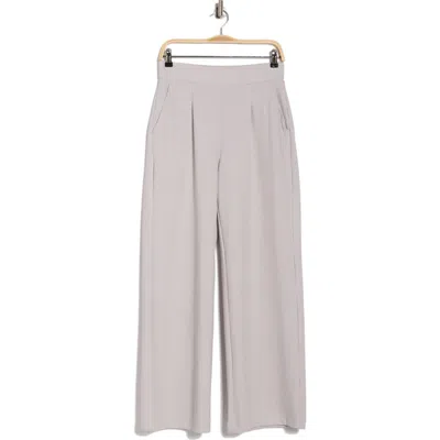 90 Degree By Reflex Ribbed Scuba Wide Leg Pants In Neutral