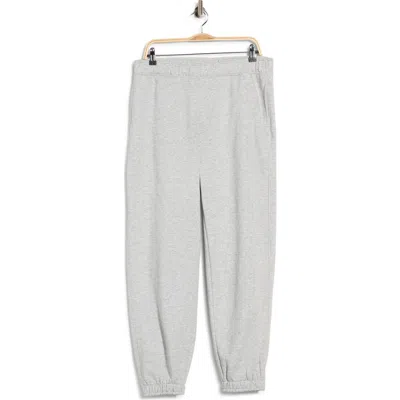 90 Degree By Reflex Sahara Fleece Oversized Joggers In Heather Light Grey