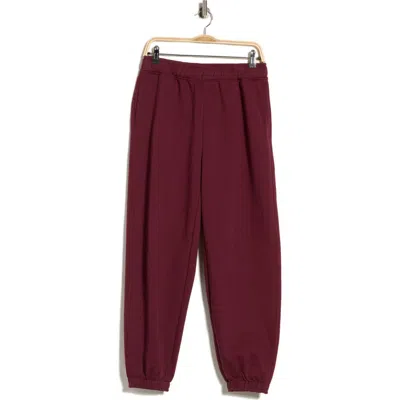 90 Degree By Reflex Sahara Fleece Oversized Joggers In Windsor Wine