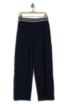 90 Degree By Reflex Sanctuary Scuba Knit Wide Leg Pants In Blue