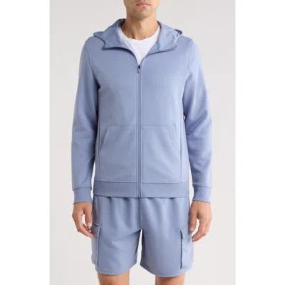 90 Degree By Reflex Scuba Full-zip Hoodie In Blue