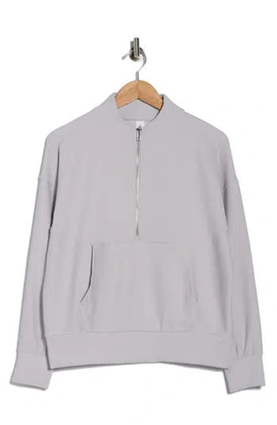 90 Degree By Reflex Scuba Ribbed Half Zip Pullover In Blue