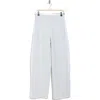 90 Degree By Reflex Scuba Sanctuary Wide Leg Pants In Heather Light Grey-white