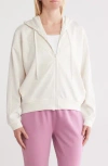 90 Degree By Reflex Scuba Trace Full Zip Hoodie In Heather Seaside Sand