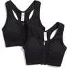 90 Degree By Reflex Seamless Bra Top In Black/black