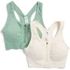 90 Degree By Reflex Seamless Bra Top In Granite Green/gardenia