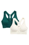 90 Degree By Reflex Seamless Bra Top In Rain Forest/gardenia