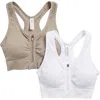 90 Degree By Reflex Seamless Bra Top In Satellite/white