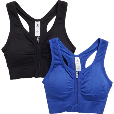 90 Degree By Reflex Seamless Bra Top In Surf The Web/black