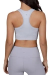 90 Degree By Reflex Seamless Longline Sports Bra In Heather Grey