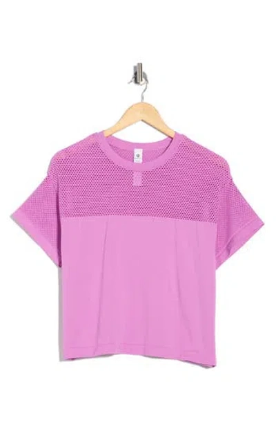 90 Degree By Reflex Seamless Net Worth Boxy T-shirt In Pink