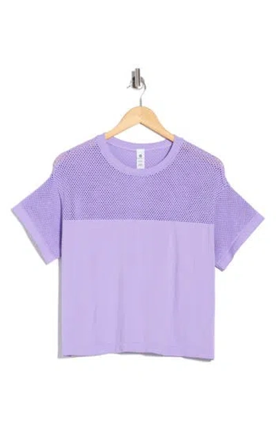 90 Degree By Reflex Seamless Net Worth Boxy T-shirt In Purple