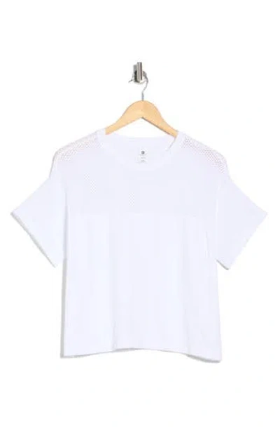 90 Degree By Reflex Seamless Net Worth Boxy T-shirt In White