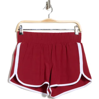 90 Degree By Reflex Seraphine Ripstop Running Shorts In Red