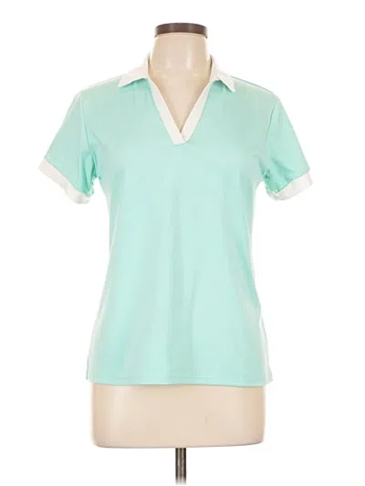 Pre-owned 90 Degree By Reflex Short Sleeve Blouse In Teal