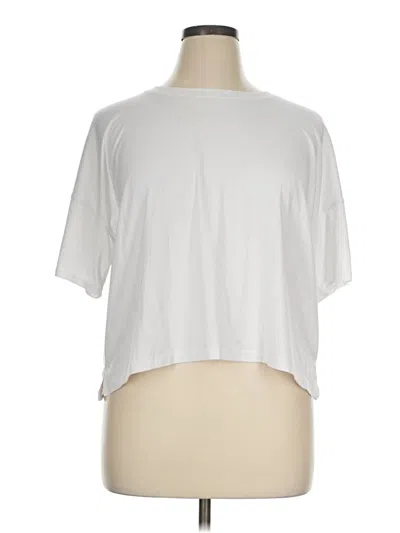 Pre-owned 90 Degree By Reflex Short Sleeve T-shirt In White