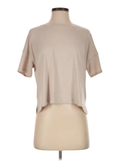 Pre-owned 90 Degree By Reflex Short Sleeve Turtleneck In Tan