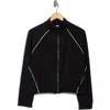 90 Degree By Reflex Softlite Moonlight Zip Bomber Jacket In Multi