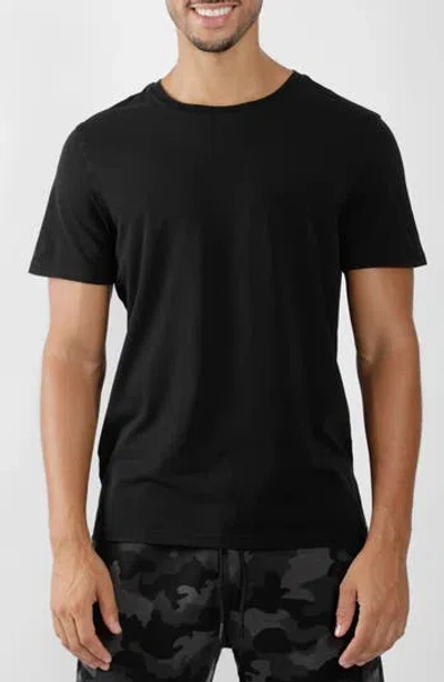 90 Degree By Reflex Stone Washed Stretch Pima Cotton T-shirt In Black